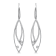 18K White Gold Link Drop Diamond Earrings 0.65ctw