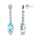 18K White Gold Aquamarine and Diamond Earrings 5.45ctw