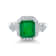 14K White Gold Emerald and Diamond Ring 2.49ctw