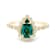 18K Yellow Gold Green Tourmaline and Diamond Ring .89ctw
