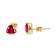 10K Yellow Gold Pink Tourmaline Adjustable Earrings with 0.25 ctw Diamonds