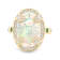 18K Yellow Gold Ethiopian Opal, Tsavorite, and Diamond Ring 4.29ctw