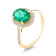 18K Yellow Gold Emerald and Diamond Ring 1.86ctw