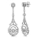 18K White Gold Dangle Drop Diamond Earrings 1.51ctw