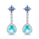 18K White Gold Apatite, Sapphire and Diamond Earrings 6.26ctw