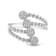 18K White Gold Diamond Multi-Row Ring .15ctw