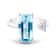 18K White Gold Swiss Blue Topaz and Diamond Ring 3.28ctw
