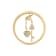 White Sapphire Round Ring, Yellow Gold Plated Sterling Silver