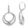 18K White Gold Dangle Diamond Earrings 0.88ctw