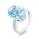 18K White Gold Aquamarine and Diamond Ring 6.05ctw