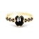 18K Yellow Gold Black Diamond Ring