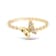 18K Yellow Gold Diamond Butterfly Ring  .02ctw