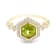 18K Yellow Gold Peridot and Diamond Ring 1.33ctw