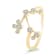 18K Gold Diamond Aries Zodiac Constellation Ring .13ctw