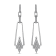 18K White Gold Link Drop Earrings 0.69ctw