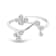 18K White Gold Diamond Aries Zodiac Constellation Ring .13ctw