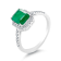 14K White Gold Emerald and Diamond Ring 1.87ctw