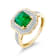 14K Yellow Gold Emerald and Diamond Ring 2.01ctw