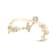 18K Yellow Gold Diamond Pisces Zodiac Constellation Ring .18ctw