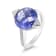 18K White Gold Iolite and Diamond Ring 3.66ctw