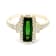18K Yellow Gold Green Tourmaline and Diamond Ring 1.74ctw