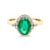 14K Yellow Gold Emerald and Diamond Ring 1.60ctw