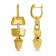 18K Yellow Gold Bullet Drop Diamond Earrings 0.44ctw