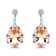 18K White Gold Morganite, Orange Sapphire, and Diamond Earrings 11.52ctw