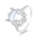 18K White Gold Moonstone and Diamond Ring 5.57ctw