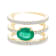 18K Yellow Gold Emerald and Diamond Ring 2.32ctw