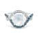 18K White Gold Moonstone, London Blue Topaz, and Diamond Ring 4.36ctw