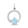 18K White Gold Aquamarine and Diamond Pendant 1.96ctw
