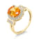14K Yellow Gold Spessartite and Diamond Ring 2.72ctw