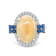 18K White Gold Ethiopian Opal, Sapphire, and Diamond Ring 3.05ctw
