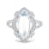 18K White Gold Moonstone and Diamond Ring 3.68ctw