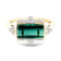 18K Yellow Gold Green Tourmaline and Diamond Ring 2.34ctw