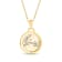 14K Yellow and White Gold Pisces Zodiac and Constellation Rotary Pendant
