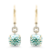 18K Yellow Gold Sky Blue Topaz and Diamond Earrings 14.59ctw