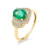 14K Yellow Gold Emerald and Diamond Ring 1.52ctw