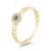 18K Yellow Gold London Blue Topaz and Diamond Ring  .11ctw