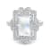 18K White Gold Moonstone and Diamond Ring 3.23ctw