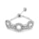 White Sapphire Round Chain Design Ring