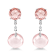 Round Shaped Rose Quartz Earrings