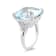 18K White Gold Aquamarine and Diamond Ring 14.76ctw