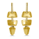 18K Yellow Gold Bullet Drop Diamond Earrings 0.44ctw