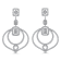 18K White Gold Dangle Earrings with 2.84ctw Diamonds