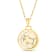 14K Yellow and White Gold Gemini Zodiac and Constellation Rotary Pendant