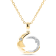 14K Yellow Gold Moon Diamond Necklace