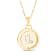 14K Yellow and White Gold Capricorn Zodiac and Constellation Rotary Pendant