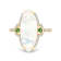 18K Yellow Gold Ethiopian Opal, Tsavorite, and Diamond Ring 4.43ctw
